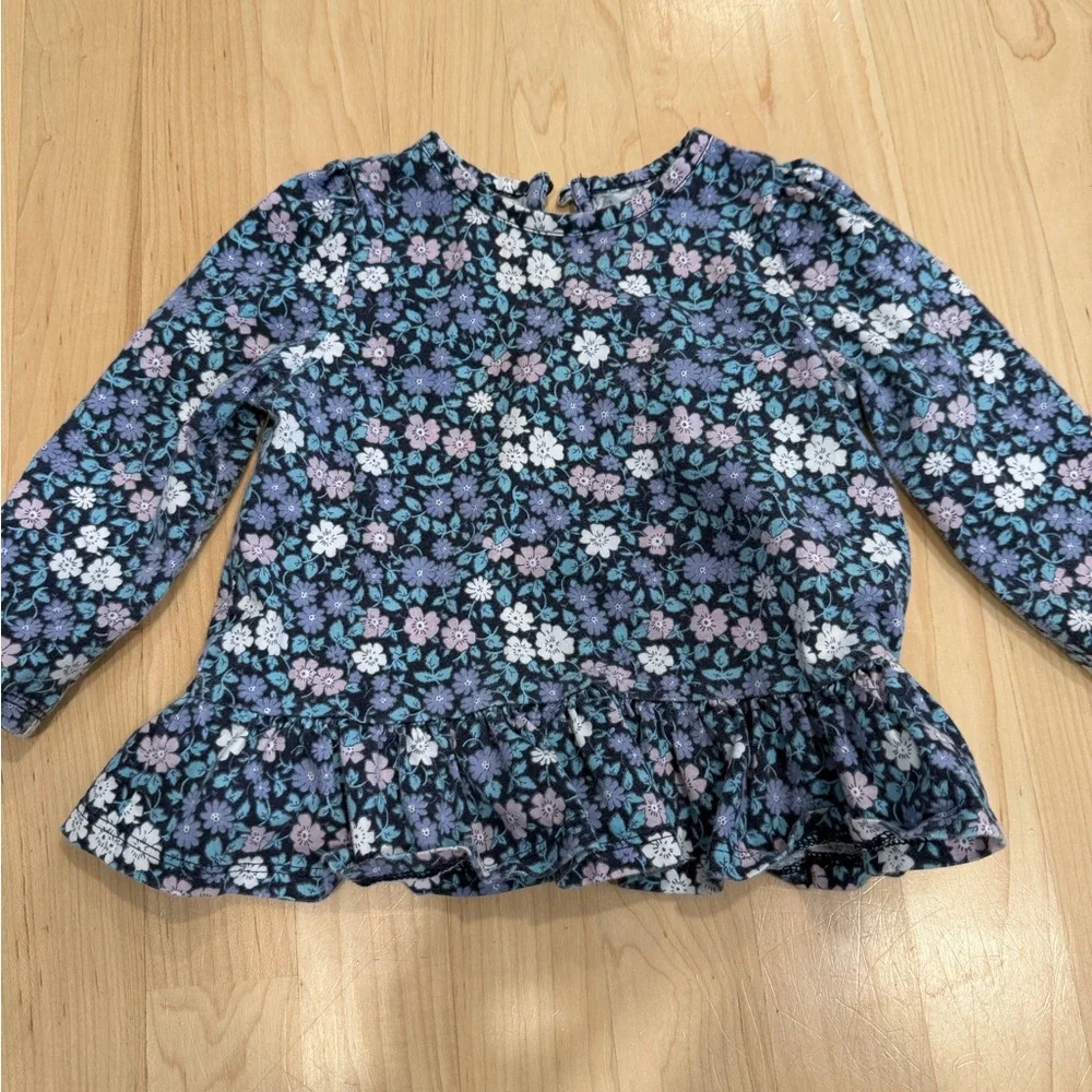 GAP Floral and Old Navy Gray Kids Bodysuit Set